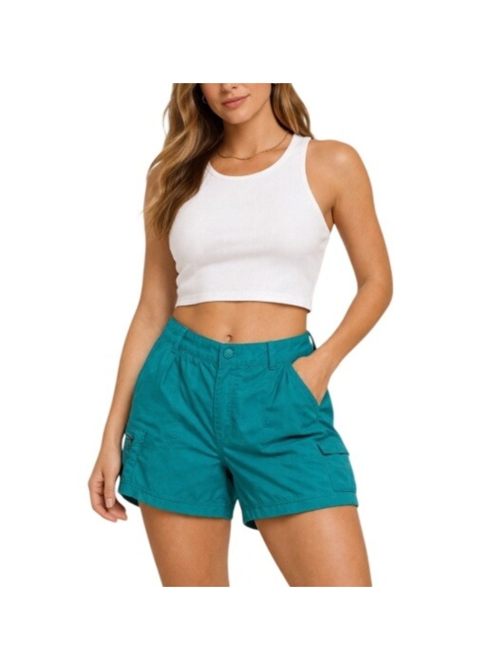 Columbia Women's Teal Sandy River Hiking Outdoor Court Shorts Size S